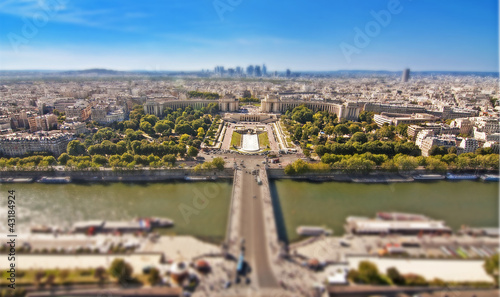 La Sein et de Trocadéro, tilt-shift © Delphotostock