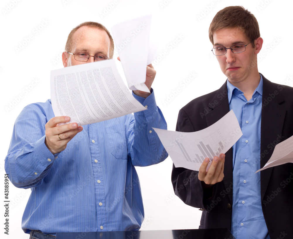 Two business people working Two business people working