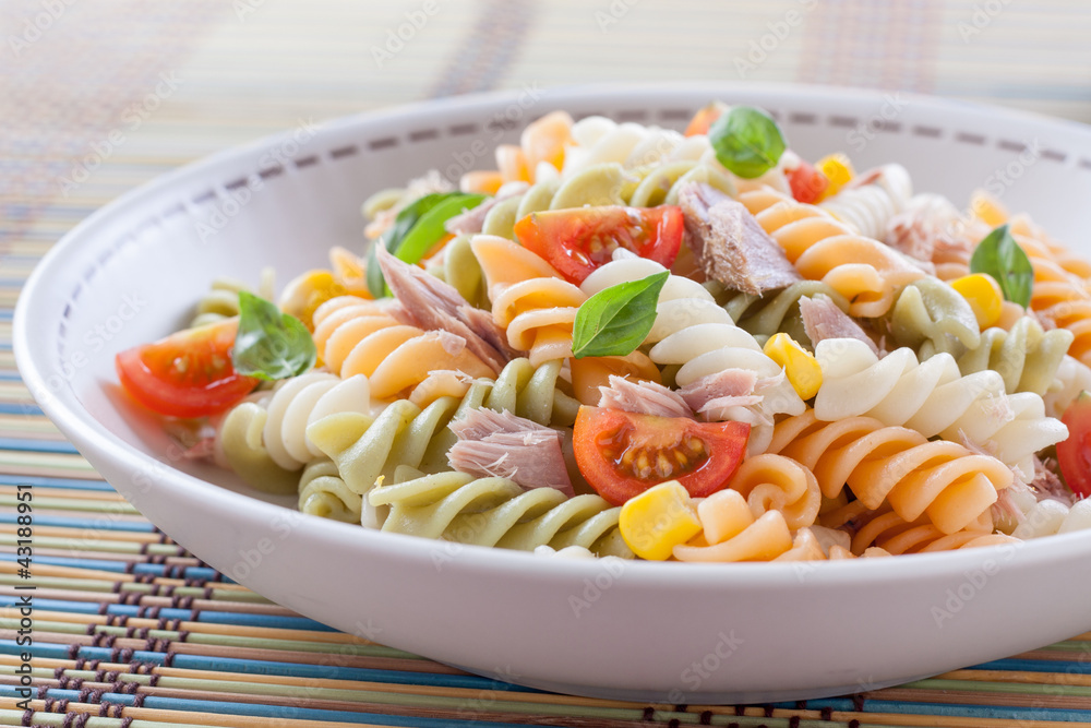 plate of pasta salad
