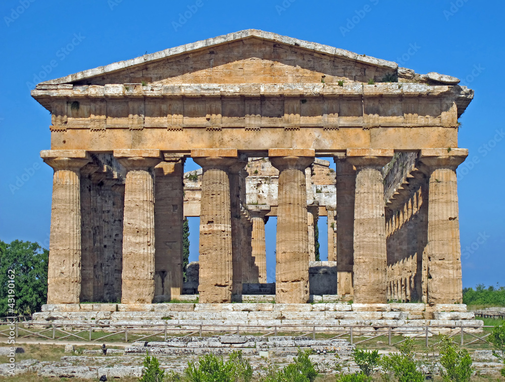 precious and Ancient Greek temple with columns still intact
