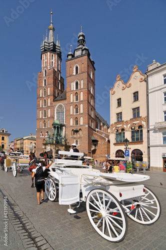 Old Town square in Krakow, Poland #43190994