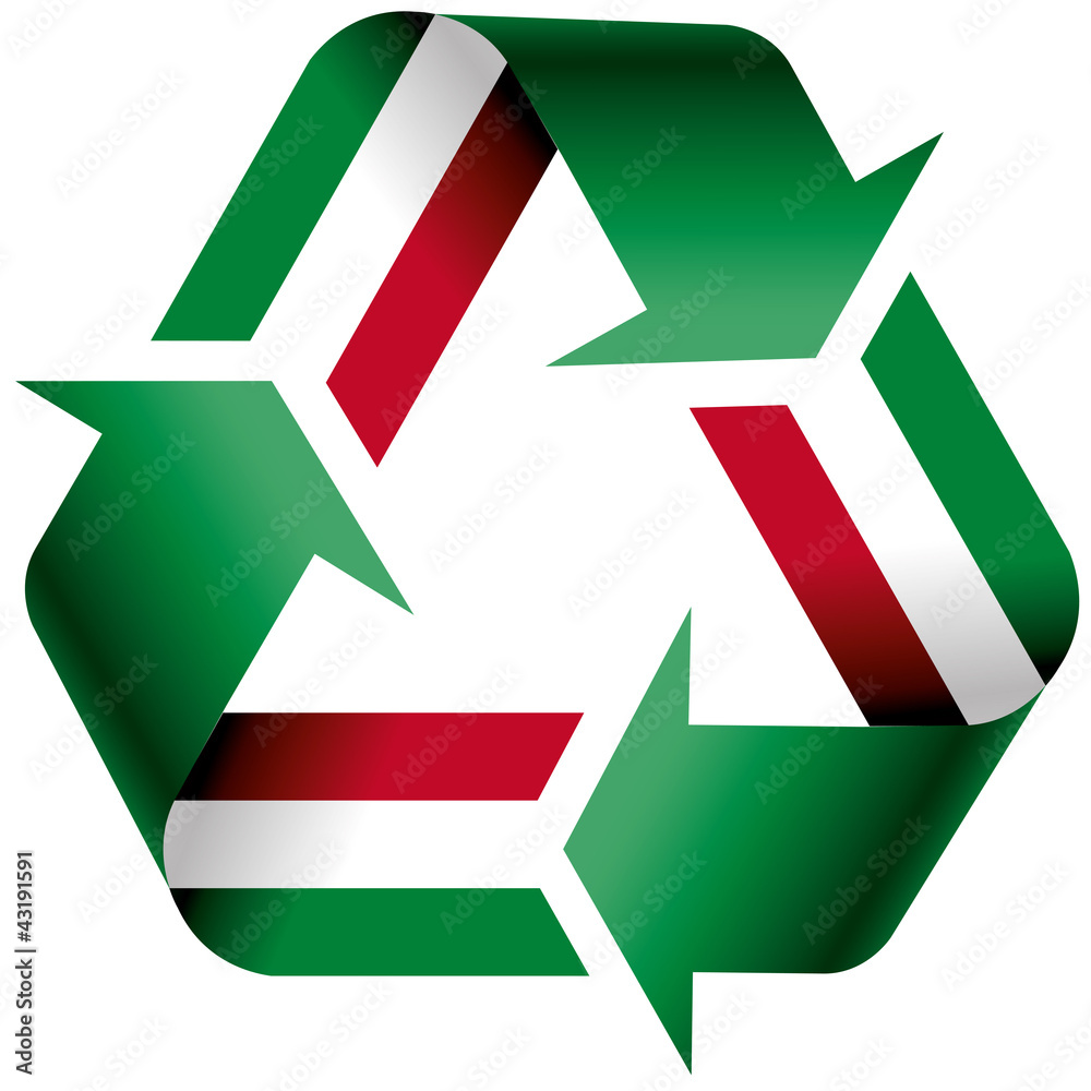 Recycle logo italian flagLogo riciclo bandiera italiana Stock Vector Adobe Stock
