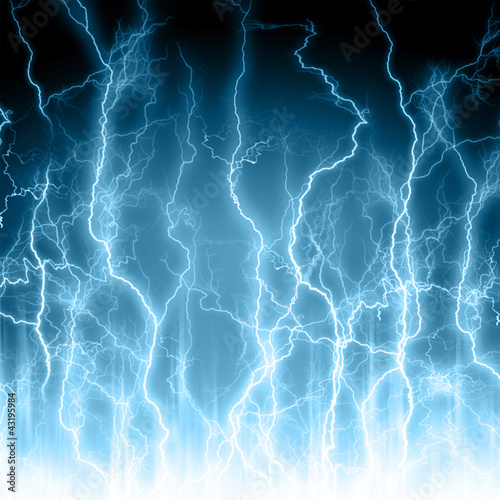 Abstract  lightning blue background