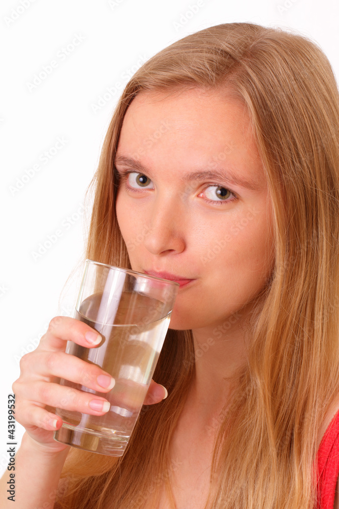 Beautiful young woman drinking water Beautiful young woman drinking water