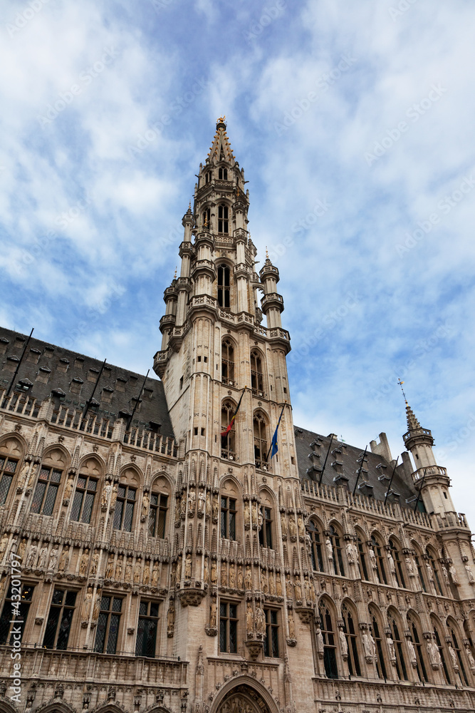 Bruxelles town hall constructed in Gothic style