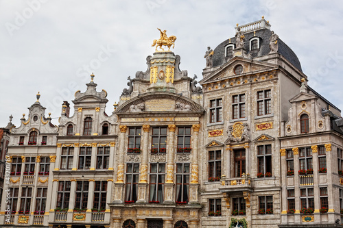 Ancient buildings in the center of Brussels, Belgium