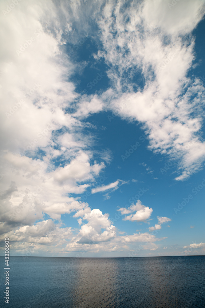 Cloud and sea.