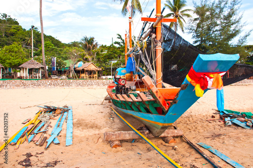 Wallpaper Mural Fishing boat Torontodigital.ca