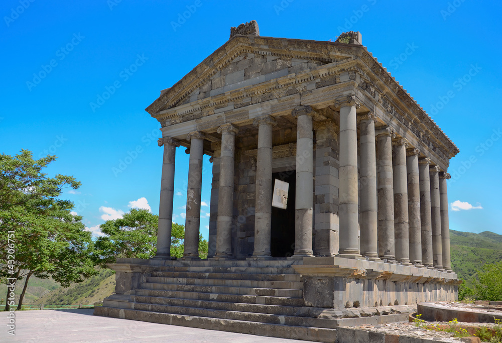 Ancient Garni temple complex. Armenia.