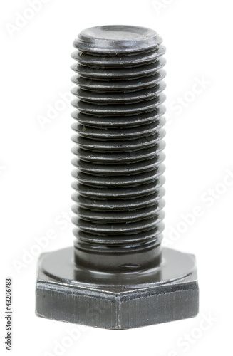 Steel bolt in a protective coating