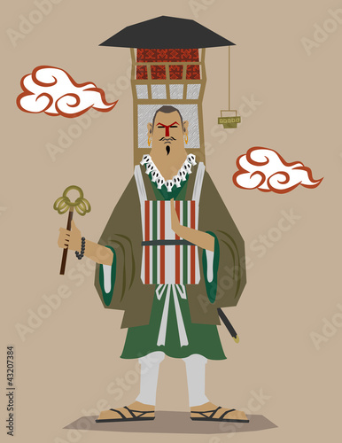 旅する僧侶（西遊記のキャラクター三蔵法師）