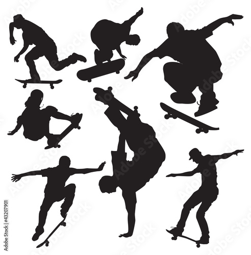 vector skateboarders