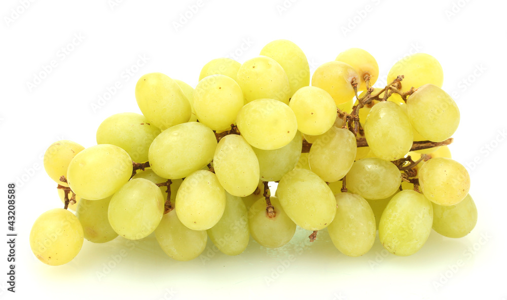 ripe sweet grapes isolated on white ripe sweet grapes isolated on white