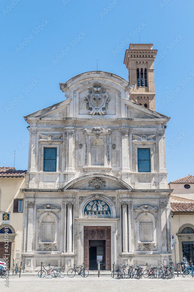 The Chiesa di Ognissanti, a Franciscan church in Florence, Italy