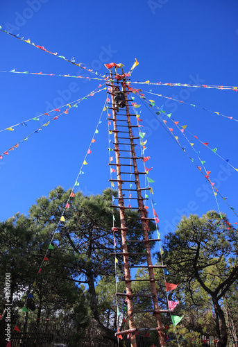 Naxi Ethnic Ladder Climbing