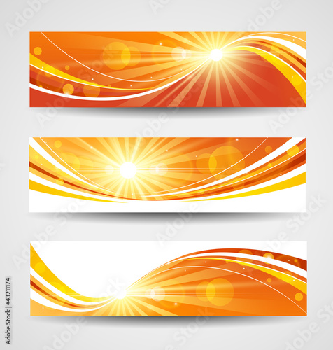 Autumn banners set