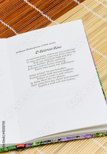 poems by William Shakespeare - O Mistress Mine