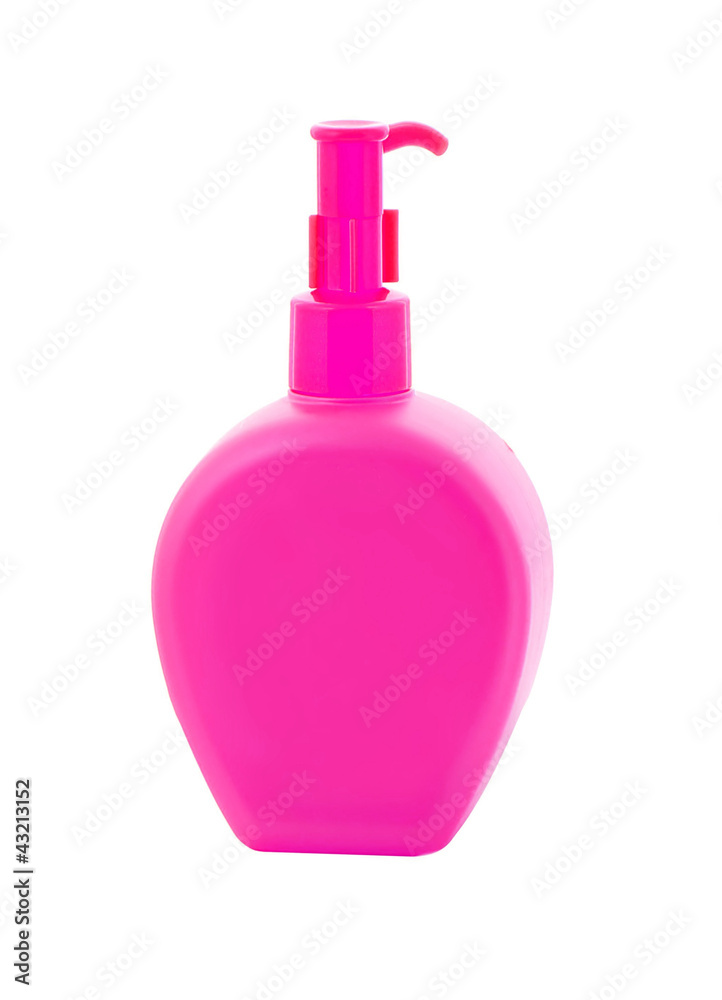 Bottle with soap isolated on white Bottle with soap isolated on white