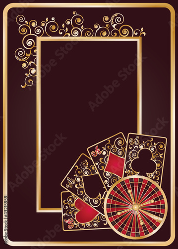 Elegant poker background, vector illustration
