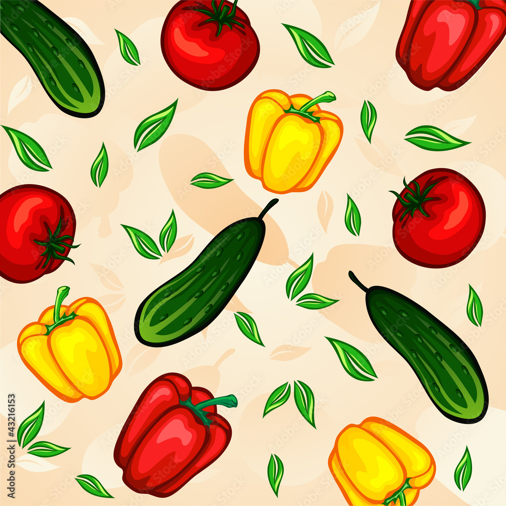 Vector vegetables pattern Vector vegetables pattern