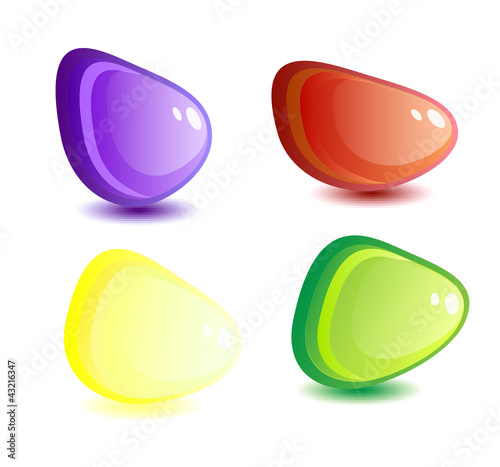 Different colors buttons vector