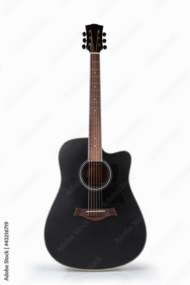 Fototapeta premium black acoustic guitar