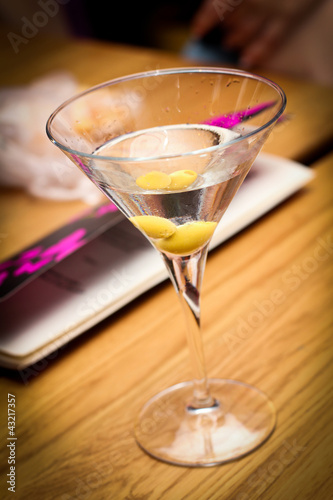 Dry martini on the table.
