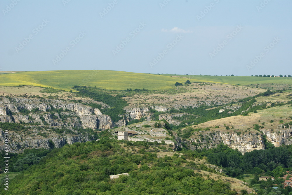 Landscape over Cherven fortress, Bulgaria