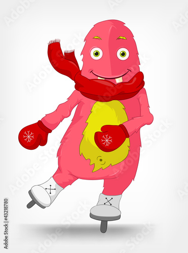 Funny Monster. Skater.