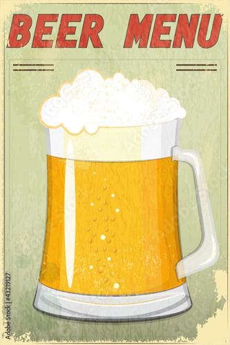 Retro Design Beer Menu