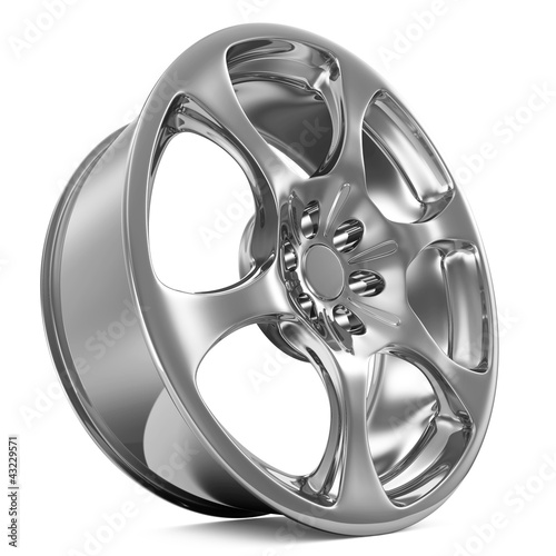 Car Alloy Rim isolated on white background
