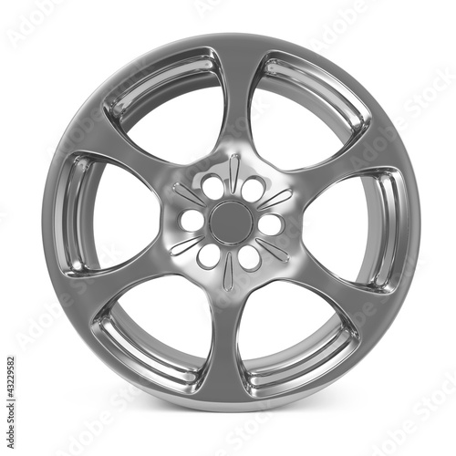 Car Alloy Rim isolated on white background
