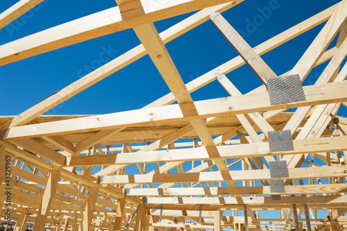 Foto New home construction framing