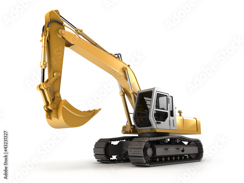 Hydraulic Excavator. Perspective
