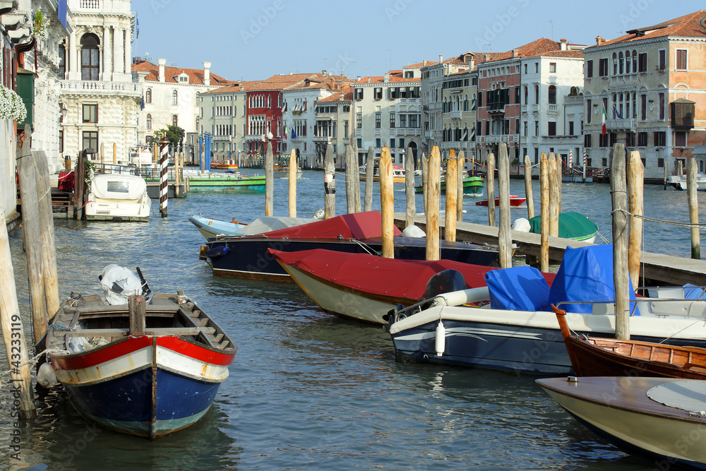 Venice, dock on the Grand Canal