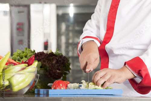chef at work in a restaurant 