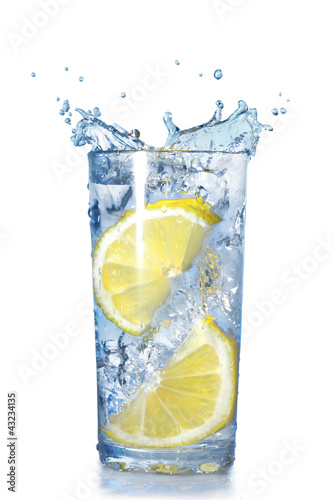 two lemons fell in a glass