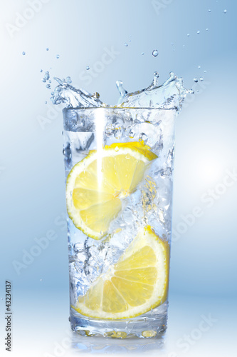 two lemons fell in a glass