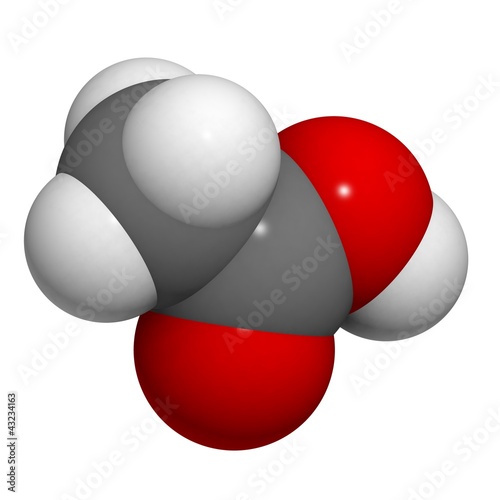 Acetic acid chemical structure photo