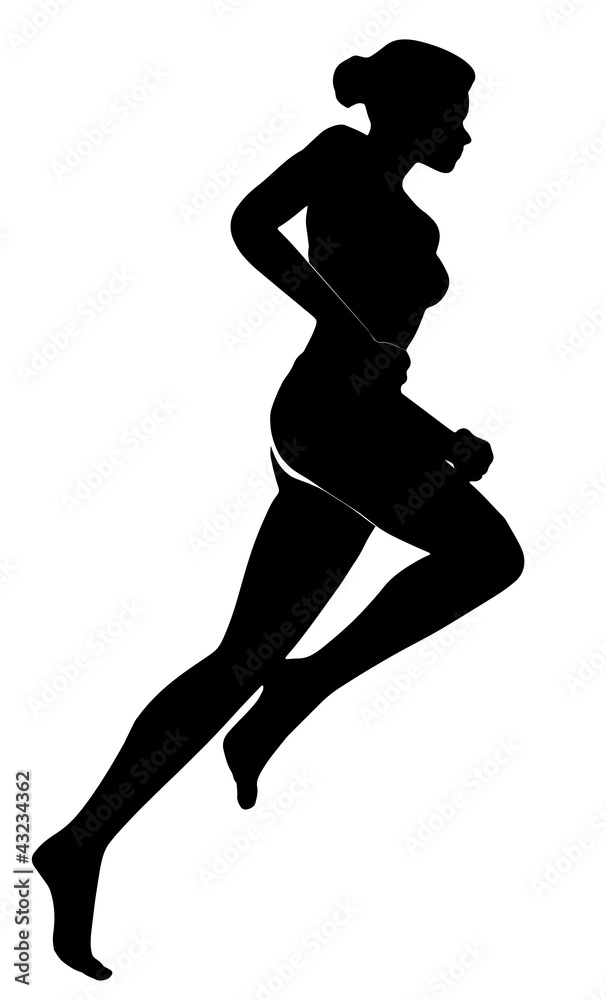running athletic girl running athletic girl
