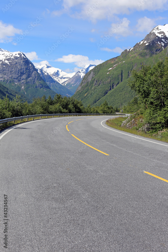 Empty Road. Norway
