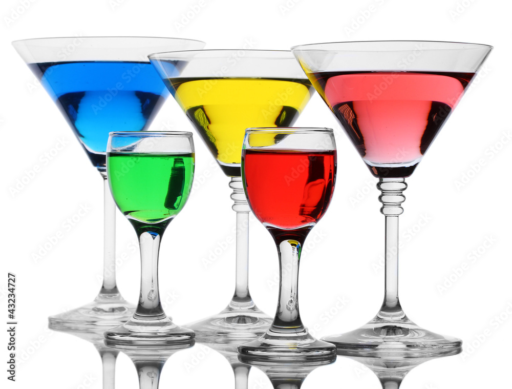 alcoholic cocktails isolated on white alcoholic cocktails isolated on white