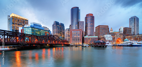 Fotografie, Obraz Boston waterfront