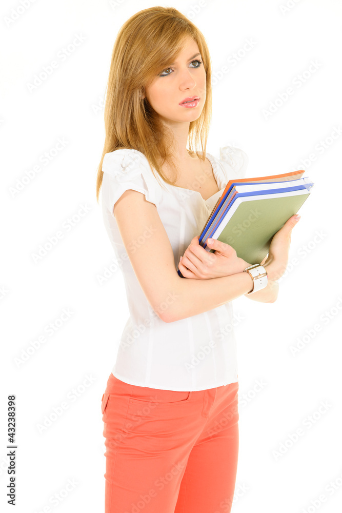 Young student white shirt Young student white shirt
