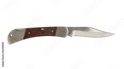 Pocket knife isolated on white
