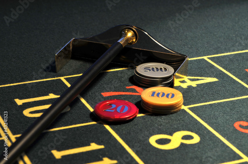 Spieltisch im Casino photo