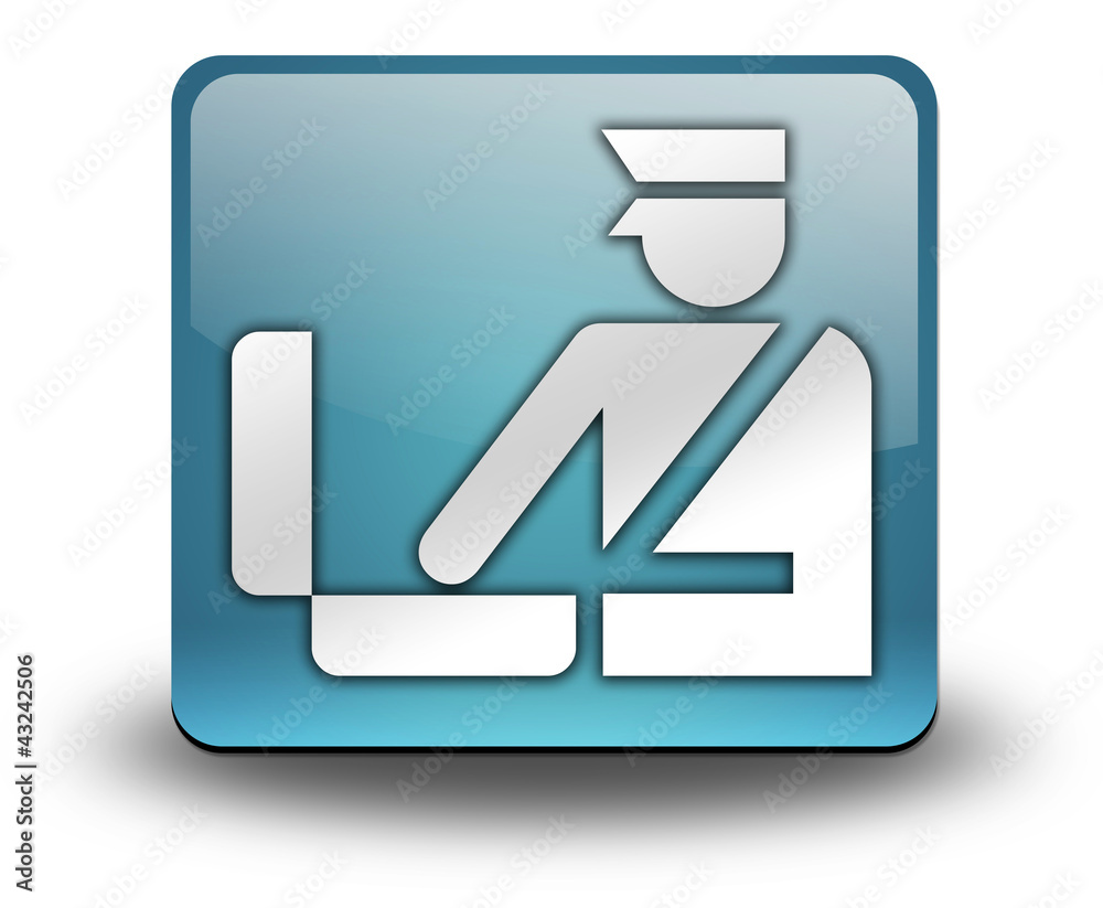 Light Blue 3D Effect Icon 