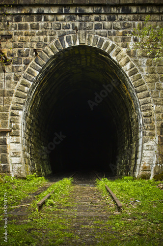 Entrance to an abandoned train tunnel