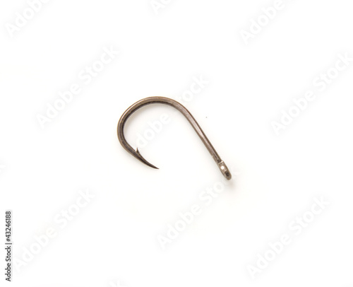 hooks to catch fish on a white background