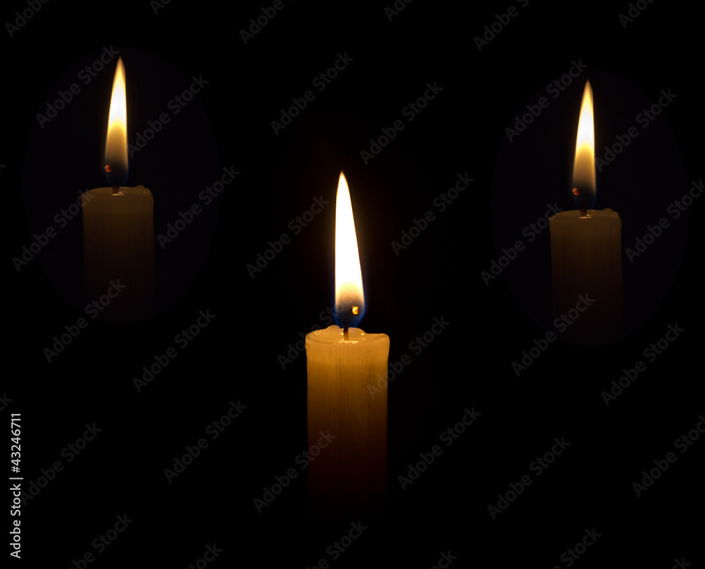 candle on a black background candle on a black background